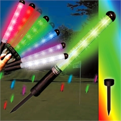 12 Inch Multi Color L.E.D. Yardage Markers with Spikes
